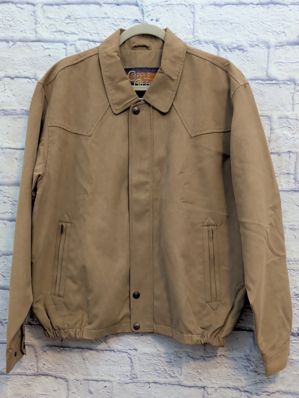 Cripple Creek Faux Suede Bomber Jacket w/ Concealed Carry Pocket - Size Medium